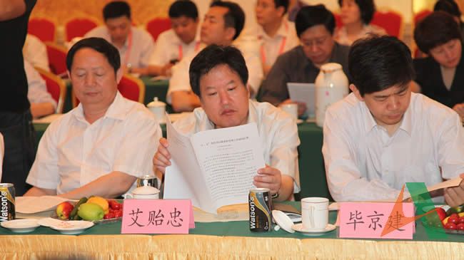 集团总经理助理、总工程师艾贻忠参加汇报会