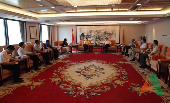 图为会见现场
